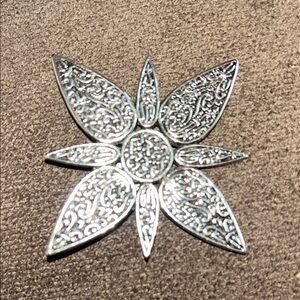 John Hardy Silver Floral Brooch